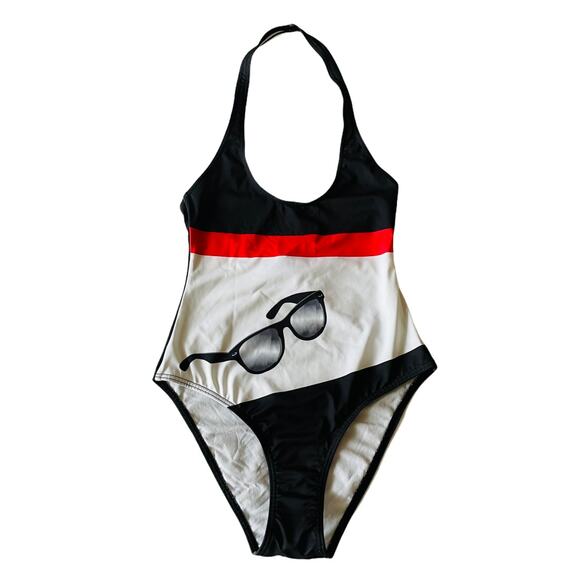 ModCloth Sunglasses Retro Colorblock Swimsuit XS - Picture 1 of 5